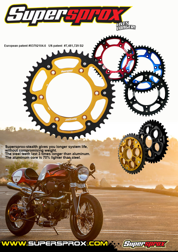 Gold Supersprox Stealth Rear Sprocket 520 / 42T for 08-14 Ducati MON696 